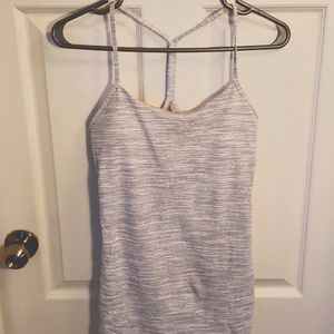 Lululemon Power Y tank, Size 6, Wee are from Space Nimbus Battleship
